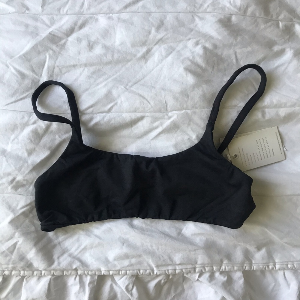 San Lorenzo Sport Brief Bikini Top in Black